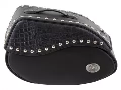 Borsa singola in pelle Nero avorio sinistra per porta C-Bow