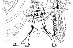 Cavalletto centrale per Yamaha XT 660 R / X