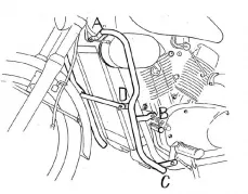 Barra di protezione del motore - cromata per Kawasaki VN 1500