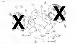 Sidecarrier permanente montato - nero per BUELL XB 12 Ulisse