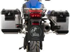 Ritaglio del supporto laterale in acciaio inossidabile incl. Valigie laterali Xplorer argento per BMW F 800 GS (2024-)