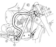 Barra di protezione del motore - cromata per Yamaha XVS 125 Drag Star