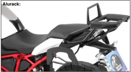 Alurack topcasecarrier - nero per BMW R1250R (2019-)