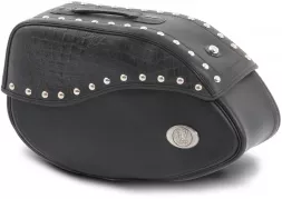 Borsa singola in pelle Nero avorio sinistra per portaborse in pelle tipo tubo