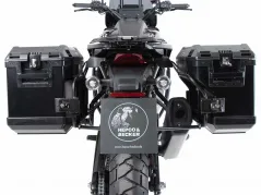 Kofferträgerset Cutout schwarz inkl. Xplorer Cutout schwarz Kofferset per Harley Davidson Pan America (2021-)