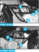 Barra di protezione del motore - argento per BMW F 800 S
