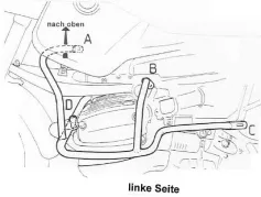 Barra di protezione del motore - argento per BMW R 850/1100 GS