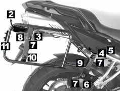 Sidecarrier Lock-it - nero per Yamaha FZ 6 / Fazer del 2007