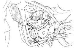 Barra di protezione del motore - nera per Kawasaki ER - 5 del 1997