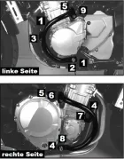 Barra di protezione del motore - nera per Suzuki GSF 1250 / S Bandit del 2007