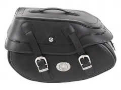 Borsa singola in pelle Buffalo nera sinistra per porta C-Bow