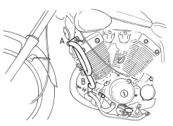 Barra di protezione del motore - cromata per Yamaha XV 535 Virago