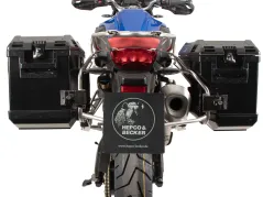 Ritaglio del supporto laterale in acciaio inossidabile incl. Valigie laterali Xplorer nere per BMW F 800 GS (2024-)