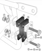 Adattatore per serratura con adattatore per portavaligie laterale per valigie laterali in alluminio Standard/Exclusiv (pezzo)