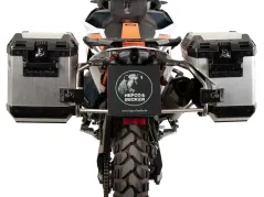 Ritaglio per portapacchi laterale in acciaio inox incl. box laterali Xplorer silver per KTM 790 Adventure (2024-)