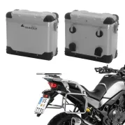 Sistema valigie ZEGA Pro per Honda XL750 Transalp volume 38/38, colore portavaligie argento, colore alluminio naturale