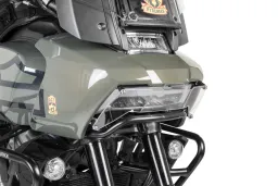 Protezione faro in Makrolon con chiusura a sgancio rapido per Harley-Davidson RA1250 Pan America *SOLO PER USO FUORISTRADA*