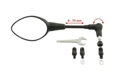 Specchietto retrovisore pieghevole, regolabile in lunghezza per lato (M8/M10x1.25)