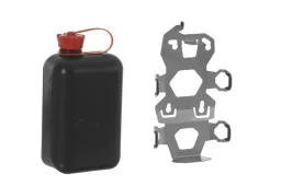 Zubehörhalterset, Kanisterhalter inkl. Benzinkanister Touratech 2 Liter für Motorradkoffer ZEGA Pro2