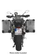 Motorrad Alukoffer System ZEGA Pro 38/38 Liter mit Edelstahlträger schwarz für Yamaha MT-09 Tracer (2015-2017)