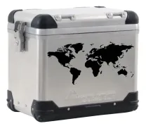 Kofferaufkleber ZEGA Pro/ZEGA Pro2/ZEGA Mundo Weltkarte schwarz