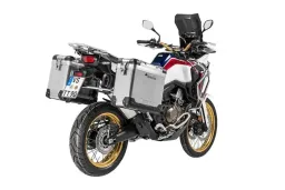 Sistema di valigie ZEGA Pro per Honda CRF1000L Africa Twin (2018-) / CRF1000L Adventure Sports volume 31/38, colore portapacchi nero, colore alluminio naturale