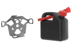 Set porta accessori ZEGA Pro/ZEGA Mundo, portalattine con tanica di benzina Touratech 3 litri