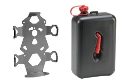 Set di supporti per accessori ZEGA Pro/ZEGA Mundo, supporto per tanica con tanica di olio Touratech da 2 litri