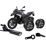 Set di fari ausiliari a LED DENALI D3 per BMW R1300GS/Adventure/R/RS/RT, R12G/S, R12, R12nineT (montaggio su barra paramotore)