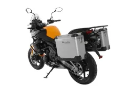 Motorrad Alukoffer System ZEGA Pro And-S 31/31 Liter mit Stahlträger schwarz für Kawasaki Versys 650 (2010-2014)