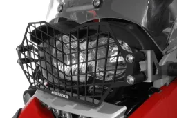 Protezione faro, in acciaio inox, nera, con chiusura a sgancio rapido per BMW R1200GS fino al 2012/R1200GS Adventure fino al 2013 *SOLO PER USO FUORISTRADA*
