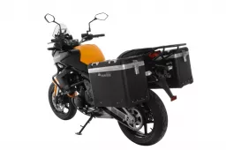 Sistema di valigie ZEGA Pro &quot;And-Black&quot; 45/45 litri con portapacchi in acciaio nero per Kawasaki Versys 650 (2010-2014)