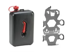 Set di supporti per accessori ZEGA Pro2, supporto per tanica con tanica di olio Touratech da 2 litri