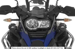 Set di fari ausiliari a LED, fendinebbia destro, abbaglianti sinistro, per BMW R1200GS Adventure dal 2014 in poi, colore nero (non con faro principale a LED)