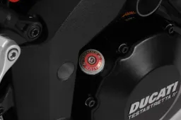 Stopfen für Öleinfüllöffnung, rot eloxiert für Ducati Multistrada 1200