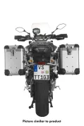 Motorrad Alukoffer System ZEGA Pro And-S 38/38 Liter mit Edelstahlträger schwarz für Yamaha MT-09 Tracer (2015-2017)