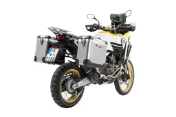 Sistema di valigie ZEGA Pro per Honda CRF1000L Africa Twin (2018-) / CRF1000L Adventure Sports volume 31/38, colore portapacchi silver, colore alluminio naturale
