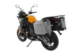 Motorrad Alukoffer System ZEGA Pro 31/31 Liter mit Stahlträger schwarz für Kawasaki Versys 650 (2010-2014)