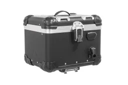 Bauletto da moto in alluminio ZEGA Evo And-Black, 38 litri con Rapid Trap