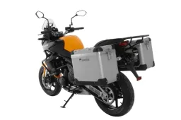 Motorrad Alukoffer System ZEGA Pro And-S 45/45 Liter mit Stahlträger schwarz für Kawasaki Versys 650 (2010-2014)