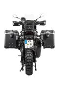Sistema speciale per moto ZEGA Evo X Premium Edition And-Black 45/45 ltr. con portapacchi in acciaio inox nero incl. 2 borse interne e 6 serrature per Harley-Davidson RA1250 Pan America