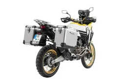 Sistema di valigie ZEGA Pro per Honda CRF1000L Africa Twin (2018-) / CRF1000L Adventure Sports volume 38/45, colore portapacchi nero, colore alluminio natura