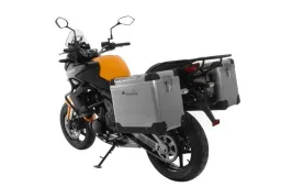 Motorrad Alukoffer System ZEGA Pro 45/45 Liter mit Stahlträger schwarz für Kawasaki Versys 650 (2010-2014)