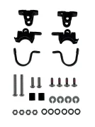 Adaptersatz *schwarz* für original BMW LED Zusatzscheinwerfer auf Touratech Sturzbügelerweiterung für BMW R1300GS, R1250GS, R1200GS (LC)