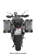 Motorrad Alukoffer System ZEGA Pro 31/31 Liter mit Edelstahlträger schwarz für Yamaha MT-09 Tracer (2015-2017)
