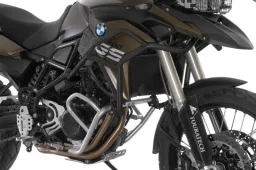 Prolunga per barra paramotore per BMW F700GS/BMW F800GS dal 2013 in poi, in acciaio inox nero.