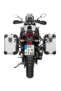 Sistema di valigie ZEGA Evo per Yamaha Tenere 700 / World Raid volume 31/38, colore portavaligie silver, colore E-Nero